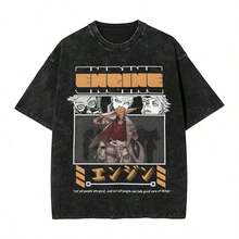 Local Warehouse Items Women's ClothesZanka Nijik Gachiakuta Anime Washed T Shirt Streetwear Hip Hop 7Vintage T-Shirt  Tees For Men Women Cotton Oversize Summermotif Women Clothesanti-UV Men T-Shirts Fall/Winter - màu đen - Xem 10