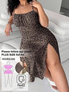 Vestido largo de mujer talla grande con estampado de lunares, tirantes finos, para playa, atuendo primaveral, fiesta de vacaciones, vestido hawaiano, vestido casual de mujer, vestido largo casual con espalda abierta, estampado floral y bajo con a - Multicolor 2 - Ver 1