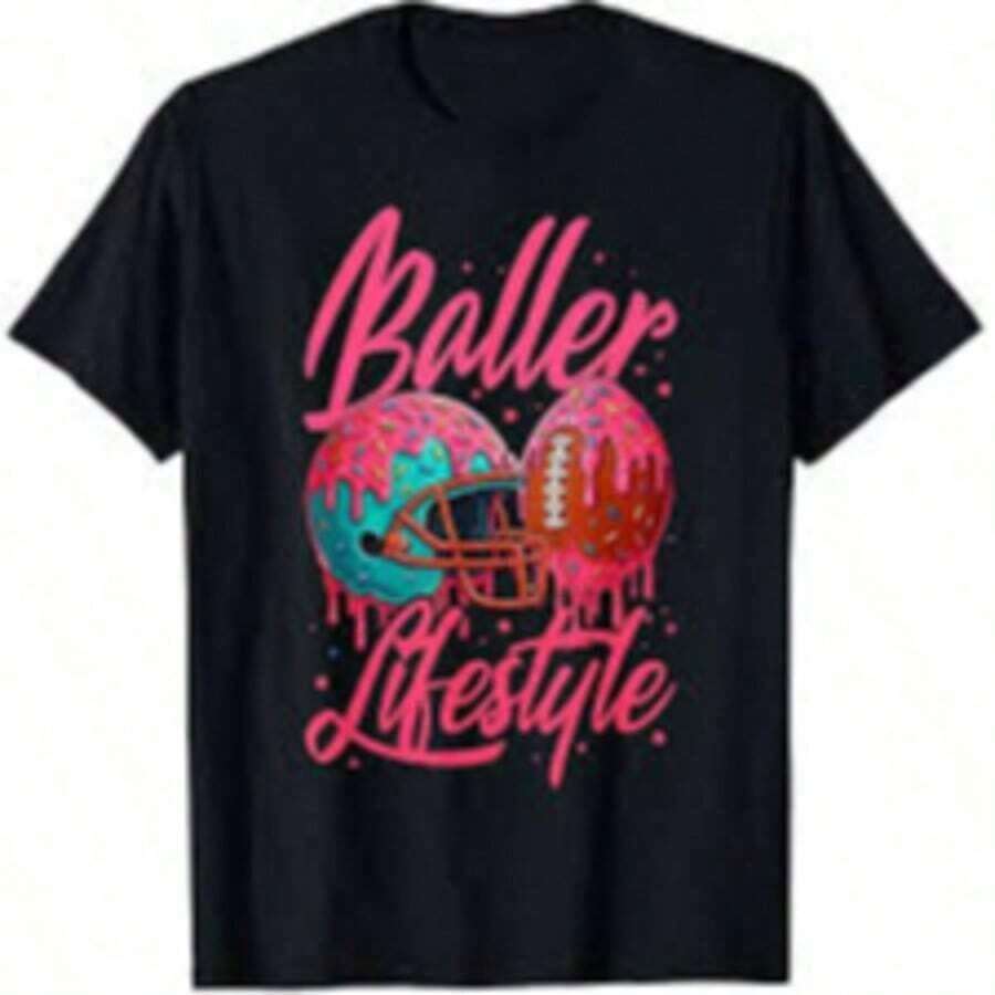 New 2026 Print T-Shirt, Baseball Style T-Shirt For Boys - Black With Yellow And Green Graphic Print, Breathable Casual Crew Neck T-Shirt For Spring/Summer, Perfect Gift For Young People, Baseball T-Shirt, Comfortable Fit, Comfortable And Fashionable, Multifunctional, Cute And Soft, Interesting Pattern, Summer T-Shirt, Suitable For Parties And Daily Outdoor Activities, Christmas And Festival Gifts. Soft, Breathable Fabric, 100% Cotton, Graphic T-Shirt For Women For Everyday Wear. - 黑色 7 - 查看 1