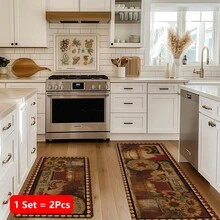 1pc Home Decor, Rooster Pattern Printed Linen Kitchen Rug, Carpet, Mat, Bathroom Mat, Doormat, 3D Printed Rectangle, Suitable For Living Room, Bedroom, Hallway, Bathroom, Laundry Room - Polyester Carpet, For Indoor And Outdoor Home Decor - Multicolor - View 17