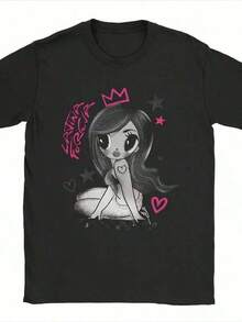 Camisetas de 180g Pure Karols G Tropicoqueta 2025, Nuevo Álbum, para Hombre, Camiseta Casual de Cuello Redondo, Manga Corta, Talla 6XL - Negro - Ver 1