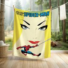 1pcs Marvel S Pider-Man: Blue Jeph Loeb Tim S Ale Fleece Blanket Versatile Multi-Purpose Soft Cozy Hero Throw Blanket For Sofa Bed Living Room Couch Travel Camping Office Nap Car Decorative Warm Cartoon Plush Blanket Fans Gift - Multicolor - View 2
