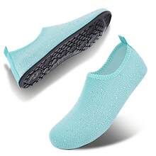 aikwd Unisex Rhinestone Water Shoes, Shiny Non-Slip Water Socks, Quick-Dry Barefoot Swimming Shoes, Suitable For Beach, Yoga, Pool And Outdoor Activities - Blue - View 11
