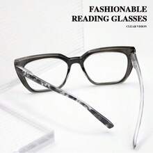 1pc New Fashion Women's Reading Glasses, Butterfly Frame Design With Floral Spring Temples, Classic With Fashionable Touch, Comfortable Daily Reading Glasses - Violet Purple - View 7