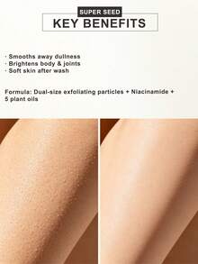 SUPER SEED Rose & Peach Scented Body Scrub, Nourishing & Brightening Exfoliating Scrub - Roses and Peaches - View 6