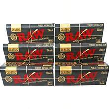 RAW Classic Black 1 1/4 Size Natural Unrefined Ultra Thin 79mm Rolling Papers 6 Packs - như hình ảnh - Xem 5
