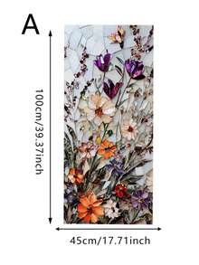 1/4 piezas Película de ventana estática esmerilada con diseño floral vintage, película de ventana de privacidad con bloqueo de luz, adecuada para decoración de dormitorio, oficina y baño - Pegatinas para ventanas - Ver 16