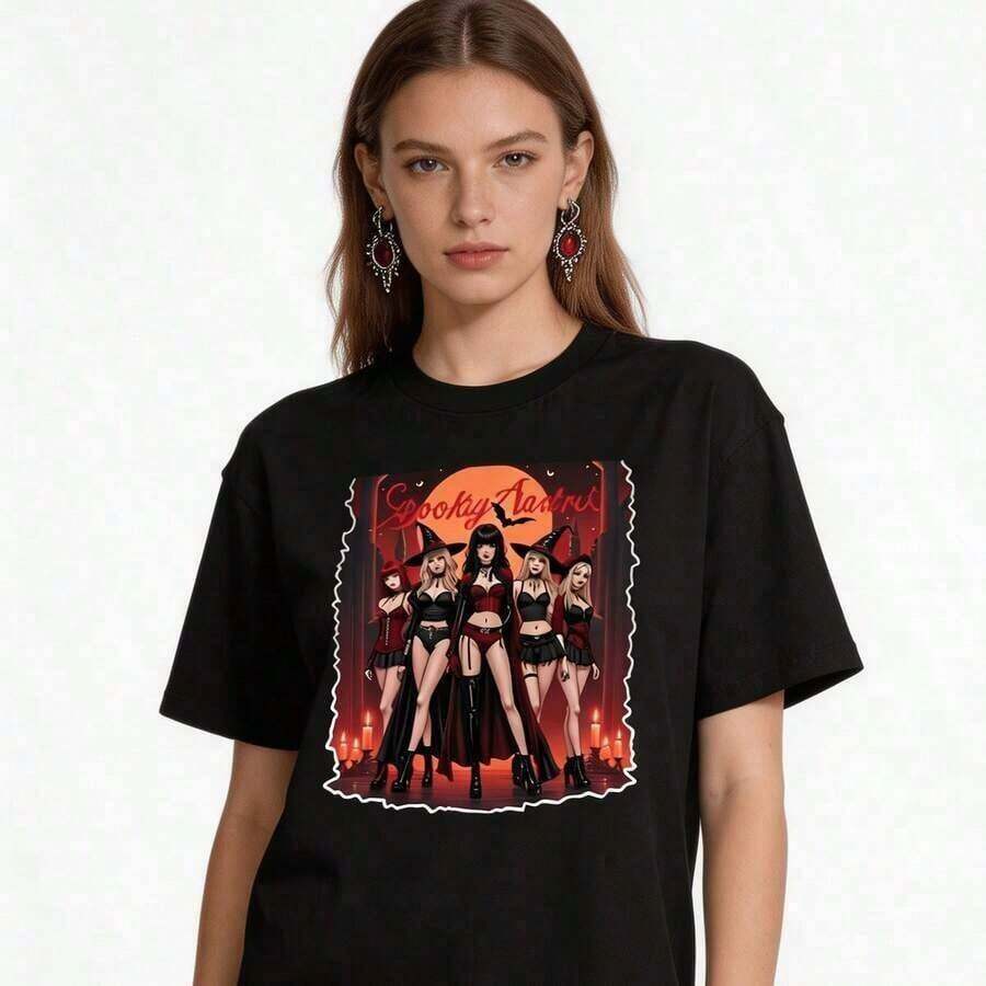 Happy Valentine's Day! New Candy Candy Anime T-Shirt For Women, 220g, Crew Neck, Casual, Thick Pure Cotton, Breathable And Comfortable. | Exquisite Design | Loose And Comfortable | Easy To Match | - 8 - 查看 1