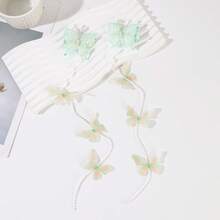 2pcs Fashion Tassel Faux Butterfly Hair Clips, Bridal Headpiece Hair Accessories, Vacation Style Hair Clips, Atmosphere Feeling Hair Clips For Women,Hair Barrettes,Hair Claws - Multicolor - View 11