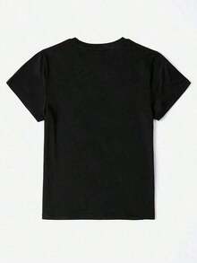 Camiseta con Estampado Gráfico de Feminismo, Manga Corta, Cuello Redondo, Top Casual para Verano y Primavera, Ropa de Mujer 2026, Ropa Fresca de Verano para Damas - Negro - Ver 2