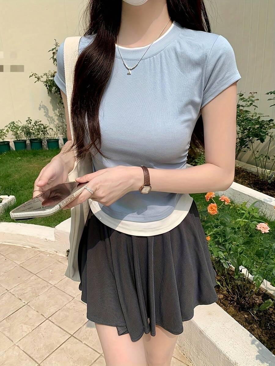 Women Tops - Baby Blue - View 1