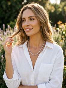 男士鏈條項鍊 1件裝 小麥穗不鏽鋼鏈條項鍊 可疊戴 DIY 手作 素鏈穿搭與其他鏈條項鍊搭配 適合送給朋友的禮物 - 彩色 - 查看 8