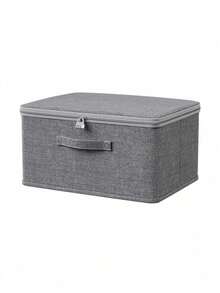 1 Stück Kationische weiche Aufbewahrungsbox, Haushalt Kleiderschrank faltbare Aufbewahrungsbox für Kleidung, Dokumente und Zertifikate Organisationsaufbewahrungsbox, Aufbewahrungsbox für Gegenstände, Schlafzimmerdekoration - Grau - Übersicht 8