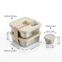 Multifunctional Portable 304 Stainless Steel Lunch Box, Fruit Salad Food Storage Container, Leak Proof Bento Box, Stackable Bento Lunch Box,Dishwasher Allowable, Suitable For Student And Adult Use In School, Office, Picnic,Travel, Back To School - Multicolor - View 13