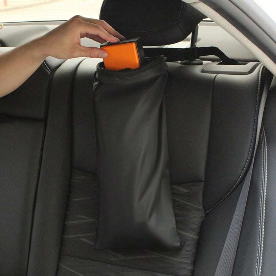 Car Trash Can Hanging Bag, Multifunction Car Storage Organizer For Umbrella, Back Seat Garbage Bag, Interior Accessories - Storage Bag - View 1