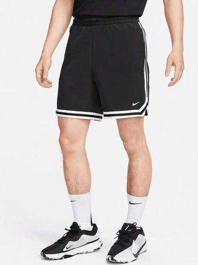 Nike Jordan Dri-FIT 條紋繫帶直筒合身戶外休閒短褲男女同款黑色FQ2990-010
