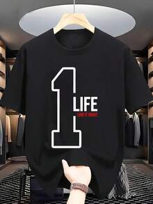 Camiseta unisex de manga corta, camiseta de verano para hombre con estampado de letras, playeras hombre, spiderman, ,  mujer, romwe men, boho chic, regalos para maestras, camiseta para mujer, conjuntos curvy para mu, y2k - Negro - Ver 1