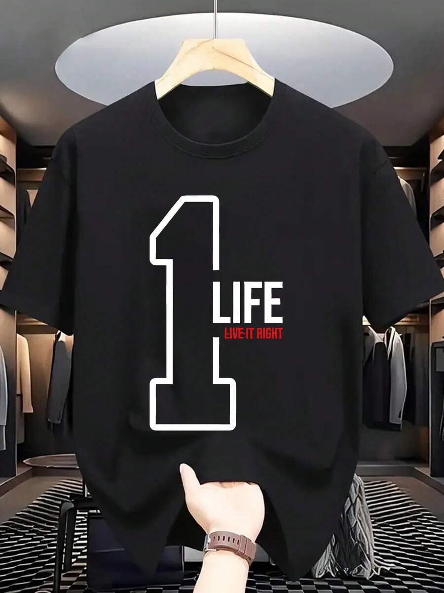 Camiseta unisex de manga corta, camiseta de verano para hombre con estampado de letras, playeras hombre, spiderman, ,  mujer, romwe men, boho chic, regalos para maestras, camiseta para mujer, conjuntos curvy para mu, y2k - Negro - Ver 1