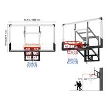 Wall Mount Basketball Hoop, 54-Inch PC Backboard Mounted Basketball Hoop Outdoor With Hand-Crank Adjustment, 0.11 Inch Thickened Backboard, Classic Basketballs Hoops Design, Indoor & Outdoor Use - 54-inch - 查看 10