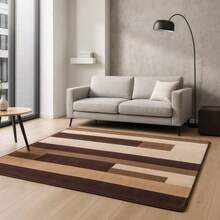 Casa Laura Enxovais Soft Flannel Rug In Modern Prints 2.00 X 1.50 - Various Colors - TOBACCO WOOD LINES - View 3