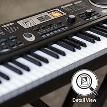 Curear 61-Key Full-Size Electric Keyboard, Compact Lightweight Design With Microphone & Music Sheet, Musical Instrument For Home Performance - Black and White - View 6