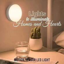 6 Rechargeable LED Wall Lights For Night Light, Indoor Closet, Remote Control, White - 1 - View 2