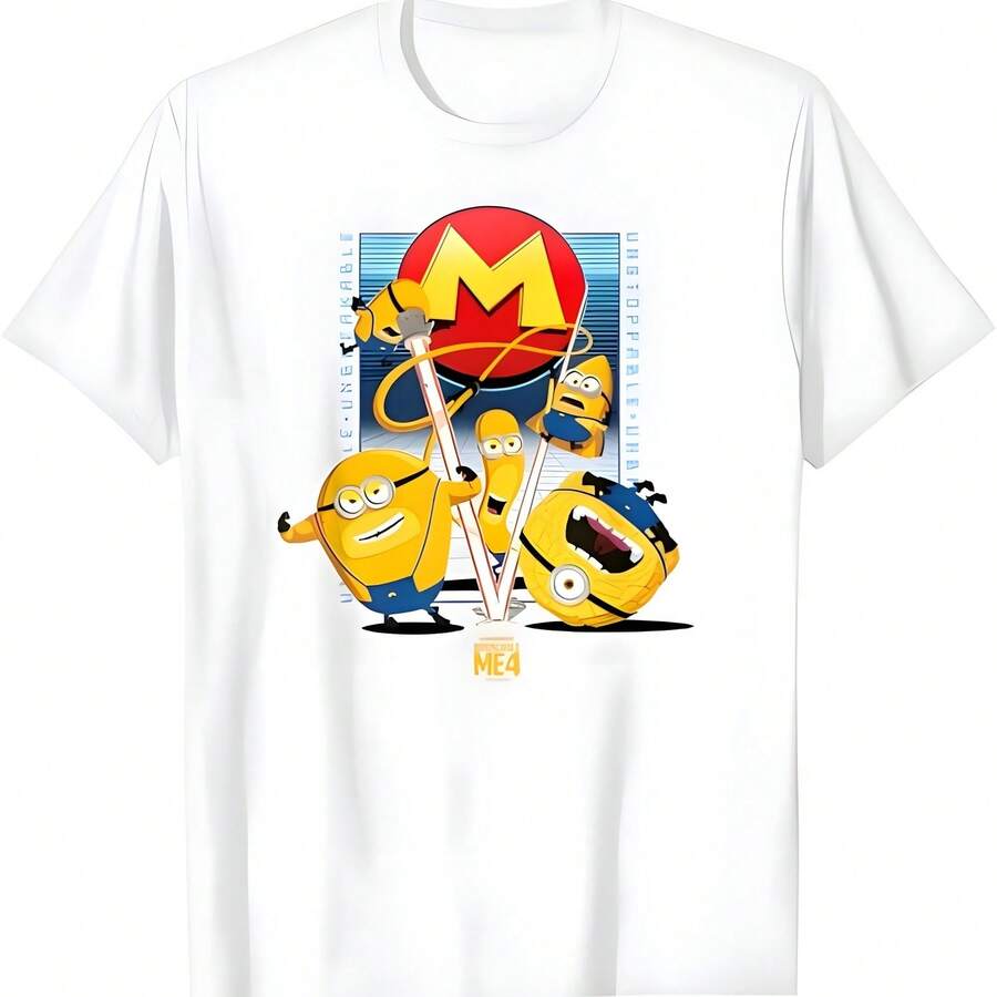 Minionss Despicables Mes 4 Mega Minionss Grupo Camiseta - Blanco - Ver 1