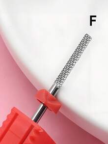 1 pièce Unité de perçage pour les ongles, un foret en carbure de tungstène de 3/32 pouces pour la cuticule, tourne dans les deux sens pour tailler la base de l'ongle et préparer à l'élimination de la peau morte. - Multicolore - Voir 2