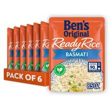 BEN'S ORIGINAL Ready Rice Jasmine Rice, Easy Dinner Side, 8.5 OZ Pouch (Pack Of 6) - Basmati - View 12