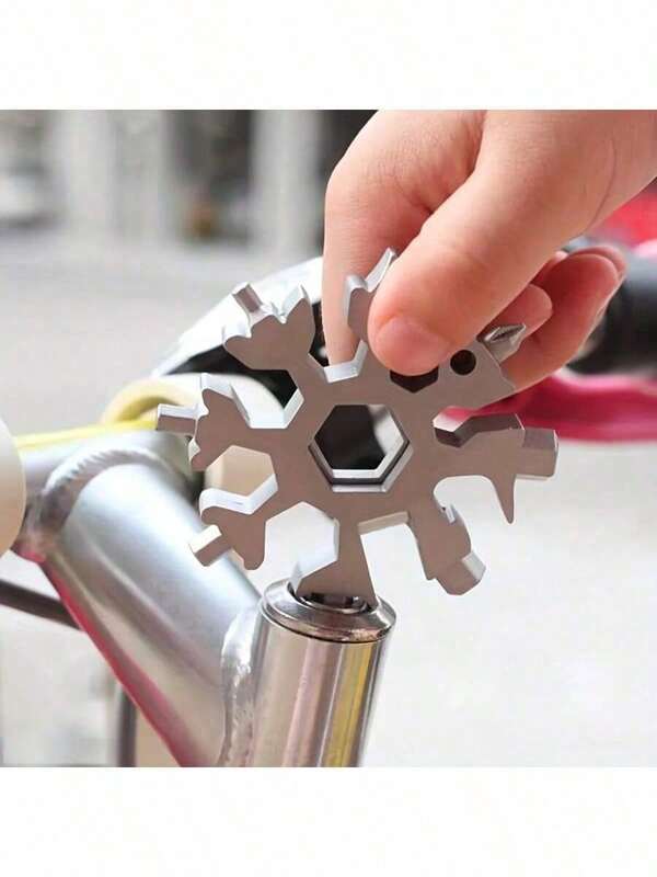 18 en 1 Jeu d'outils multifonctions - tournevis et clé - Ouvre-bouteille portable, tournevis plat et cruciforme, clé, outils essentiels pour la maison et l'extérieur, tournevis multifonctions en forme de flocon de neige, cadeau cool pour homme, outil de réparation portable, ensemble de réparation portable pour la maison, ensemble de réparation pour voiture et maison, sélection de cadeaux, compact, portable et facile à ranger, cadeau d'outil créatif pour homme, cadeau d'anniversaire créatif, cadeau pour homme, cadeau pour grand-père