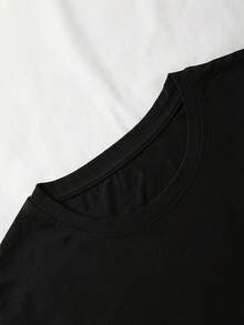 Camiseta de mujer para primavera y verano - Negro - Ver 4