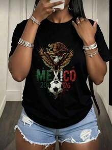 Jersey de Fútbol para Mujer México 2026 con Águila - Estilo Deportivo Oversize Verde - Verde-2 - Ver 8