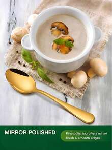 Sleek Luxury Mirror Polished Spoons And Forks Set Ensuring Long Lasting Shine Modern Heavy Duty Gold Silverware For Couples Classic Tableware Utensils For Modern House Sets Daily Dining Essentials Flatware Premium Quality Dining Tools - View 7