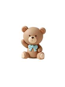 Teddy Bear Car Balloon Hot Air Balloon Star Cloud Cake Topper Decoration Set, Polymer Clay Cake Decor For Birthday - Multicolor - View 13