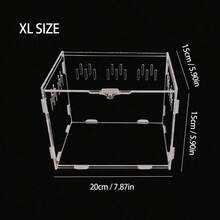 (Bỏ lớp màng bảo vệ phủ Acrylic trước khi sử dụng) 1 hộp nuôi nhện bằng nhựa PVC Acrylic, hộp đựng thức ăn cho bò sát (Không bao gồm đồng hồ đo nhiệt độ) - Nhiều màu - Xem 8