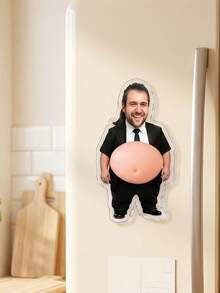 1 pieza Imán de nevera personalizado divertido y lindo con diseño de barriga, imán de foto acrílico irregular personalizado, diseño creativo, decoración de cocina, regalo de anuncio de embarazo, regalo de pareja humorístico, múltiples estilos de barriga recuerdo familiar, tiras de fotos magnéticas - Multicolor - Ver 12