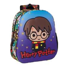 Safta | Ba lô đi học 3D Harry Potter dành cho bé trai và bé gái, thiết kế dập nổi mặt trước, quai đeo vai có đệm, túi đựng chai nước bên hông, khe đựng thẻ ID, tay cầm phía trên, một kích cỡ - Miễn phí vận chuyển ✅ Giao hàng trong 24/48 giờ đến Tây Ban Nha lục địa - Phương án 1 - Xem 1