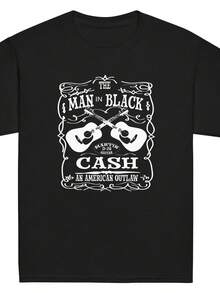 Men's Black T-Shirt - 白色 - 查看 8
