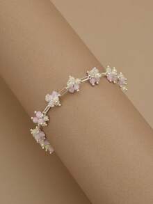 1pc Fashionable Luxurious Unique Asymmetrical Infinity Chain Link Stainless Steel Anklet, Bracelet, Women's Jewelry, Anklet, Gold Jewelry, Summer, Beach, Holiday Jewelry, Charm, Mother's Day Gift, Western Jewelry, Gift For Her, Gift, Birthday Gift - Multicolor - View 2
