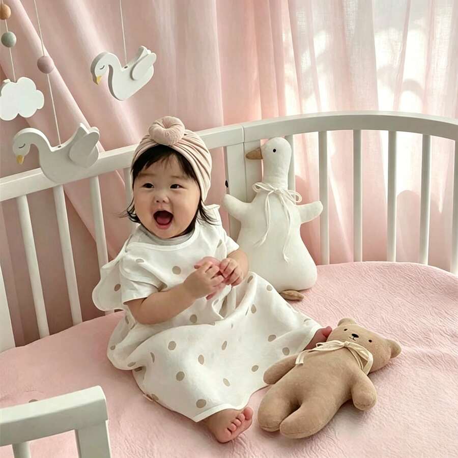 可爱的小白鸭毛绒娃娃,婴儿睡眠伴侣泰迪熊娃娃,儿童玩偶陪伴安抚毛绒玩具 - 彩色 - 查看 1