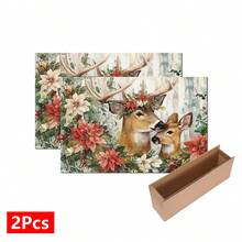 1pc Deer Pattern Printed Absorbent Dish Drying Mat, Espresso Machine Countertop Absorbent Mat, Sink Drain Mat, Soft Faucet Absorbent Mat, Sink Cup Mat, Kitchen & Bathroom Accessories - Multicolor - View 13