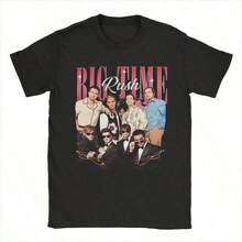 Women's% Cotton-shirtCamiseta de la banda Big,% algodón, para hombre, de verano, estampada, de manga corta, estilo Y2K.Lightweight, breathable, summer best-seller - Negro - Ver 1