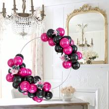 42 peças/36 peças por conjunto, Conjunto de Balões de Látex Pretos e Magenta Novos de 10 polegadas. Adequado para Aniversários, Casamentos, Festas de Noivado, Aniversários, Encontros, Decoração Interna, Cerimônias de Pedido de Casamento e Layout de Quarto Nupcial - Multicolorido - Visão 6