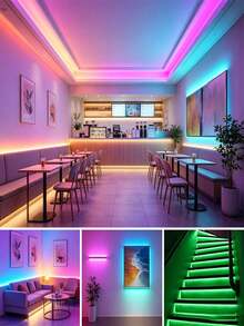 1PC 3.28FT/9.8FT/16.4FT/32.8FT/65.6FT 24-Key Remote Control RGB5050 Color Changing LED Light Strip, Decorative Light For Festivals, Parties, Room, Kitchen, TV, Home Decor - Multicolor Light - View 9