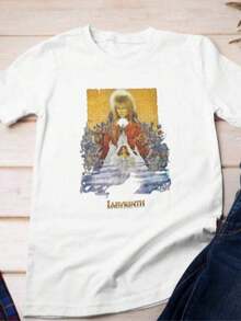 1 Vintage T-Shirt Inspired By Rock 'N' Roll Never Dies, Retro Boho Style, For Music Band, 180g, 100% Cotton. - 白色 14 - 查看 11