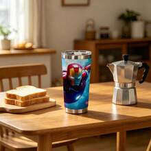 1pcs M Arvel Comic Superhero Ir On Man Classic Flight Armor Stainless Steel Tumbler With Lid, Insulated Travel Mug Hot Cold Retention Water Bottle For Outdoor Picnic Backyard Party Grass Beach Camping Summer Holiday Road Trip Kitchen Dining Table Beverage Cup - Nhiều màu - Xem 3
