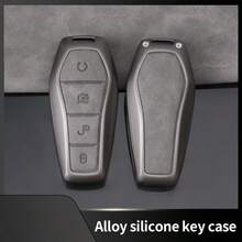 Funda de llave de aleación compatible con BYD Song Plus, Atto 3 EV, Tang DM, Qin, Seal, Dolphin, colgante de llavero de llave remota, accesorio para automóvil - pulsera - Ver 4