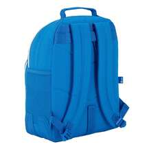 RCD Espanyol School Backpack Main Compartment With Double Zipper And Front Pocket With Zipper, Padded Back And Shoulder Straps, White And Blue - Option 5 - View 3