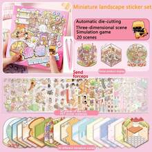 1pc 60pcs Scene Sticker Set, Includes 40pcs Material, 20 Scenes, Miniature Scene Sticker Box, Easy To Store, 3D Visual Landscape Stickers, DIY Handmade Mini House Stickers, Suitable For Decoration Stickers, Handmade Scrapbook Stickers, Creative Self-Adhesive House Stickers, Cartoon Decoration Stickers, Stress Relief, Relaxation. - one-size - View 16