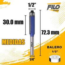 Router Bit, 1/4 Shank, 1/2 Diameter, 30mm Cut - 1 - View 2